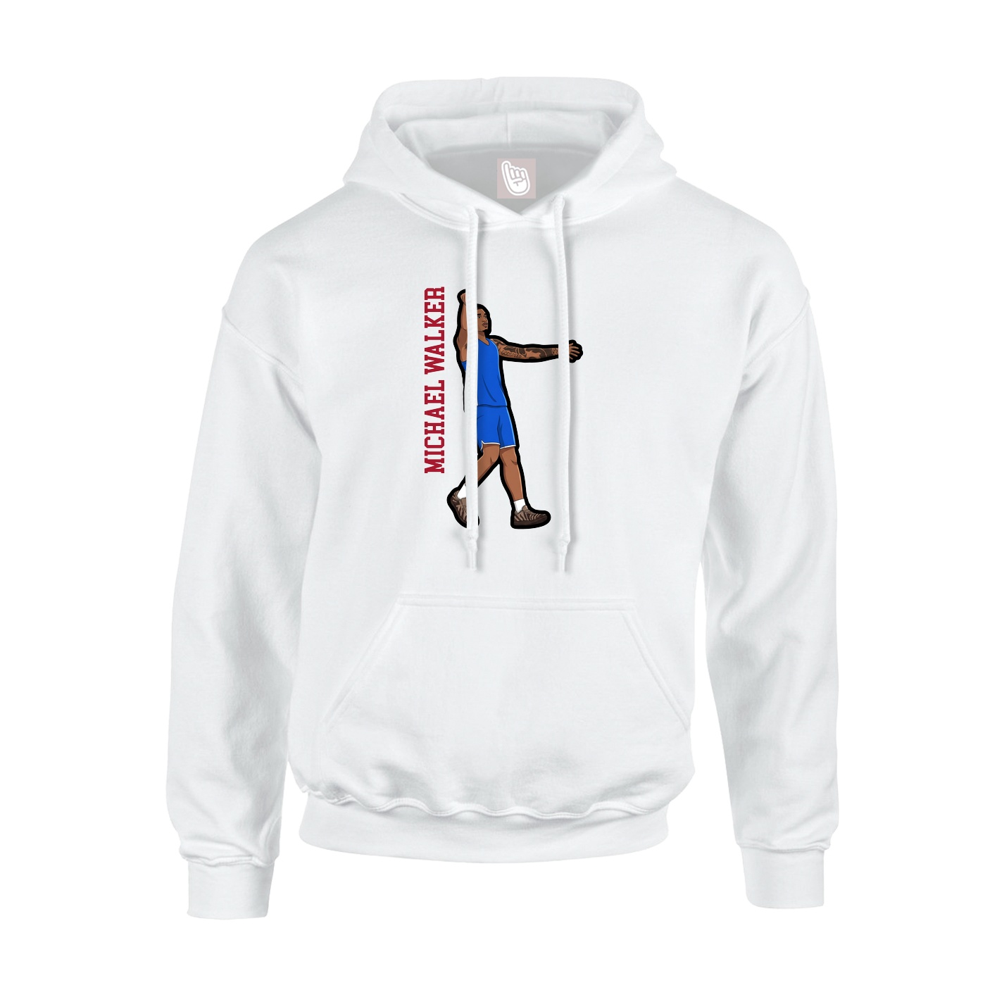 Hoodie — Name Vertical in White