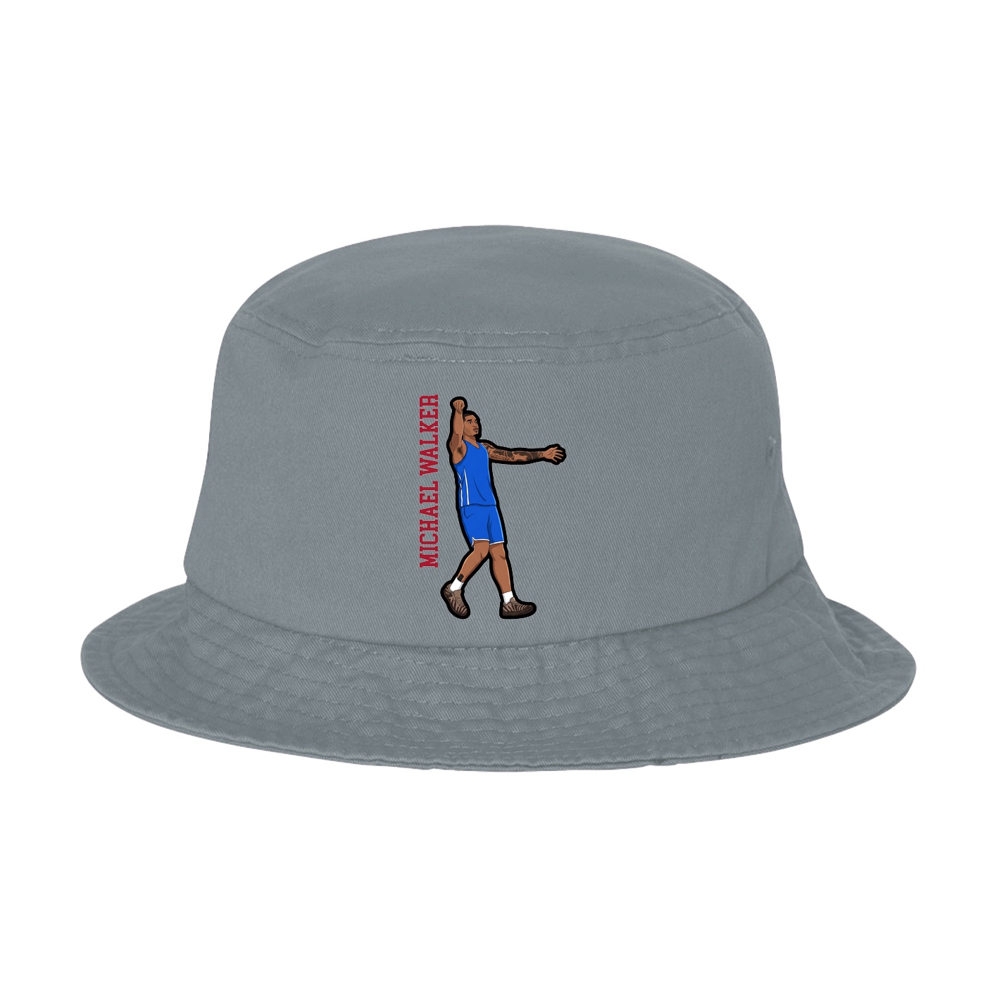 Bucket Cap — Name Vertical in Grey