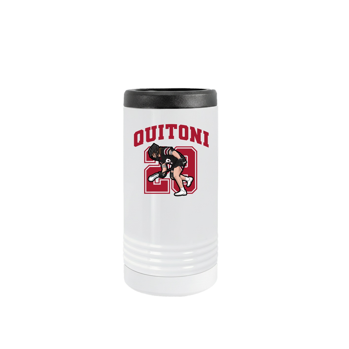 Slim Beverage Holder — Number in White
