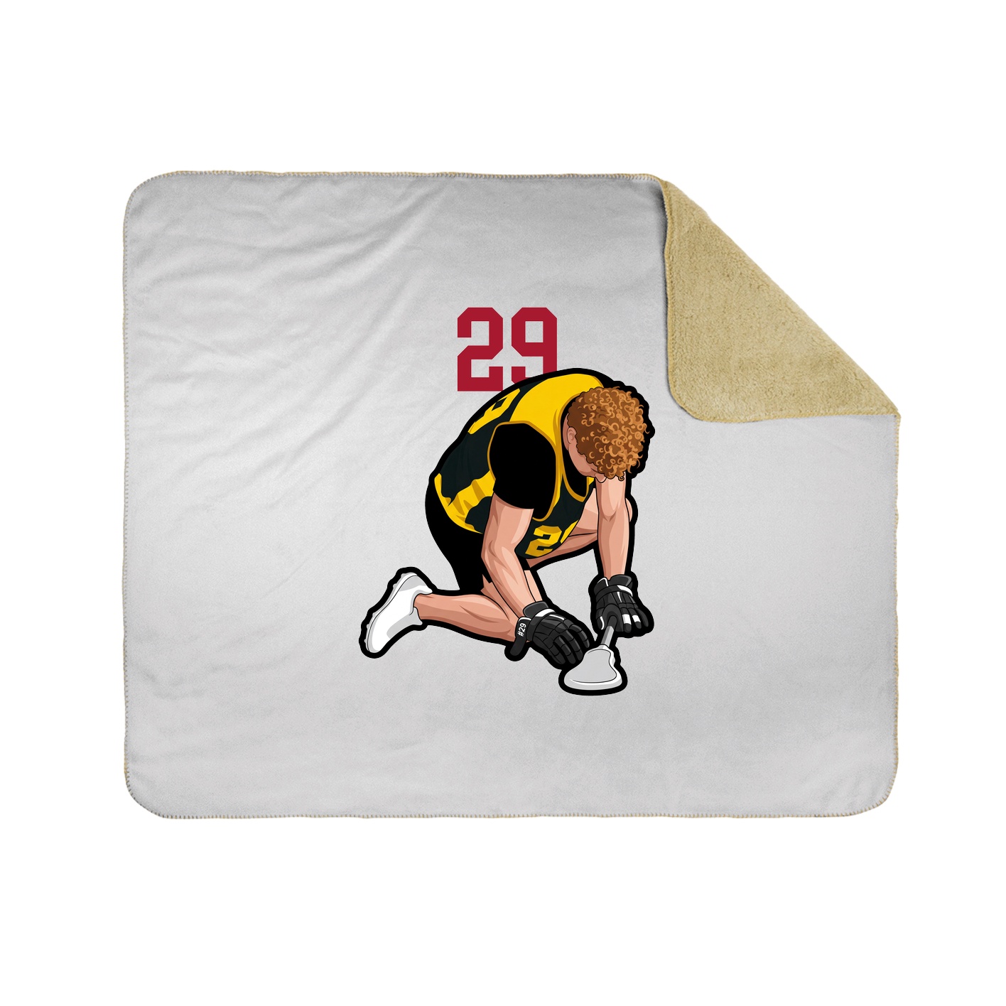 Throw Blanket — Number Top in White