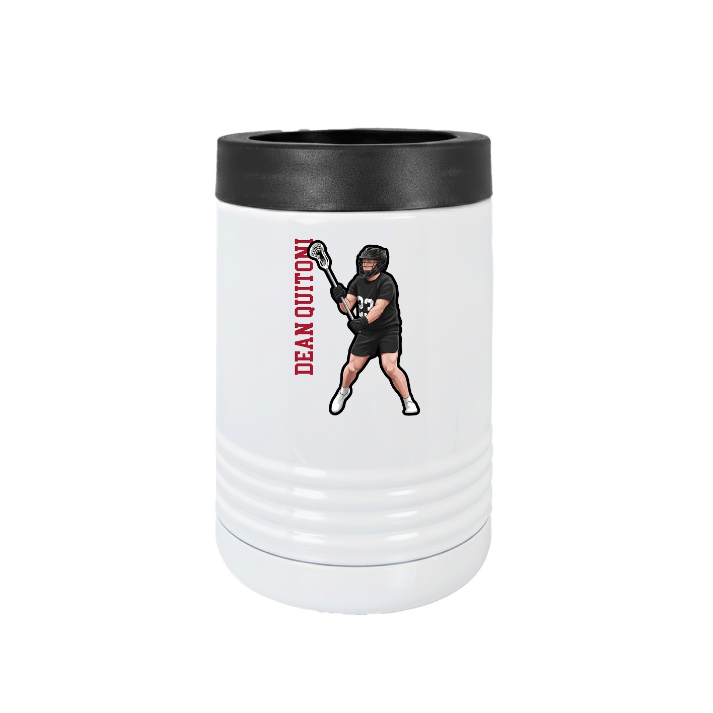 Beverage Holder — Name Vertical in White