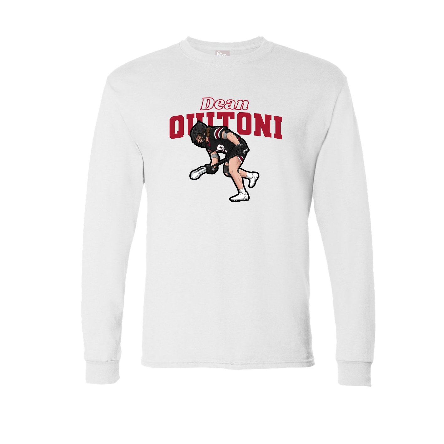 Long Sleeve Tee — Name Arch in White