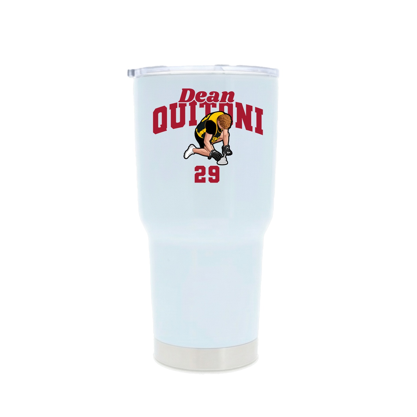 30oz Stainless Steel Tumbler — Signature Arch in White