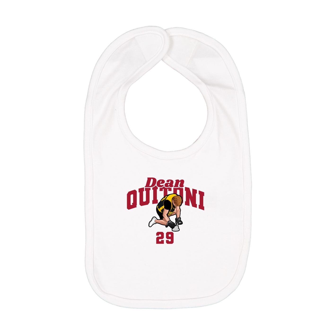 Infant Bib — Signature Arch in White