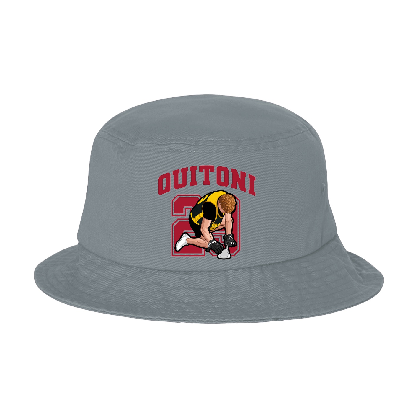 Bucket Cap — Number in Grey