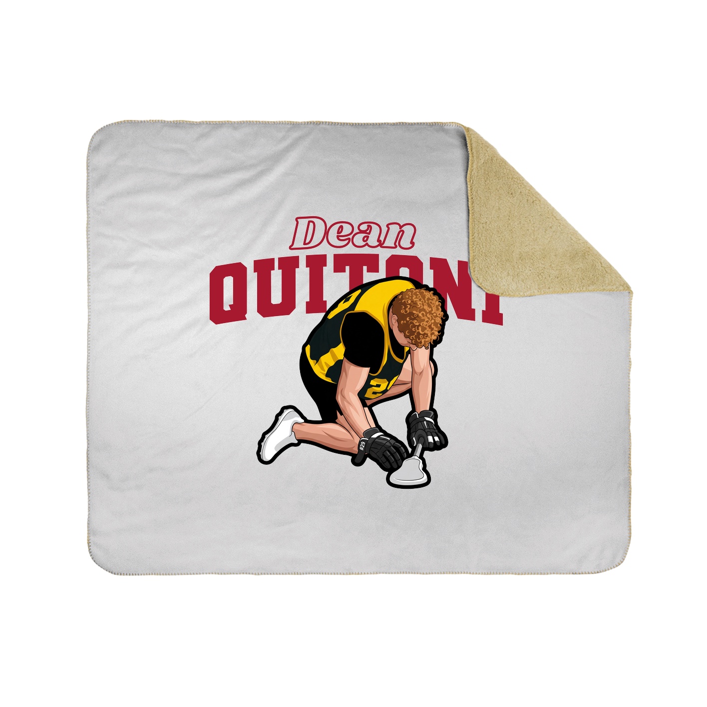 Throw Blanket — Name Arch in White
