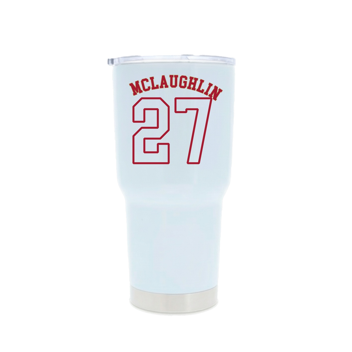 30oz Stainless Steel Tumbler — Shirsey Arch in White