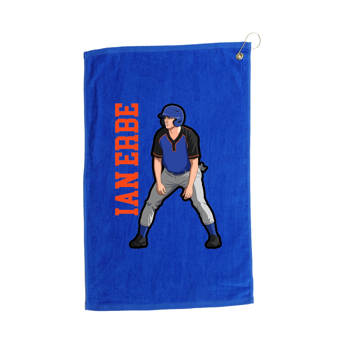 Golf Towel — Name Vertical in Royal