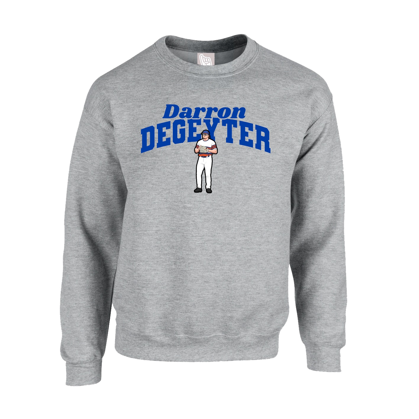 Fleece Crew — Signature Arch in Grey