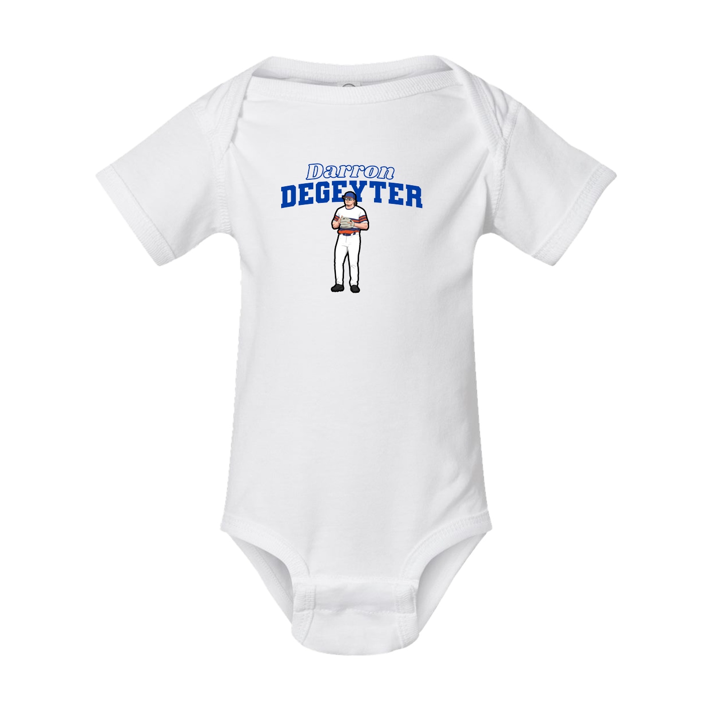 Baby Onesie — Name Arch in White