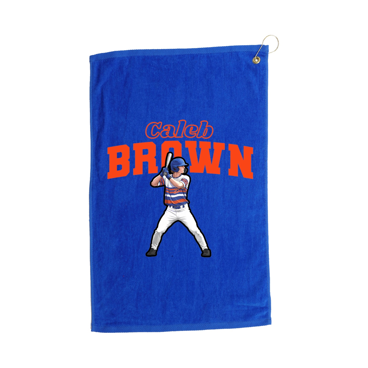 Golf Towel — Name Arch in Royal