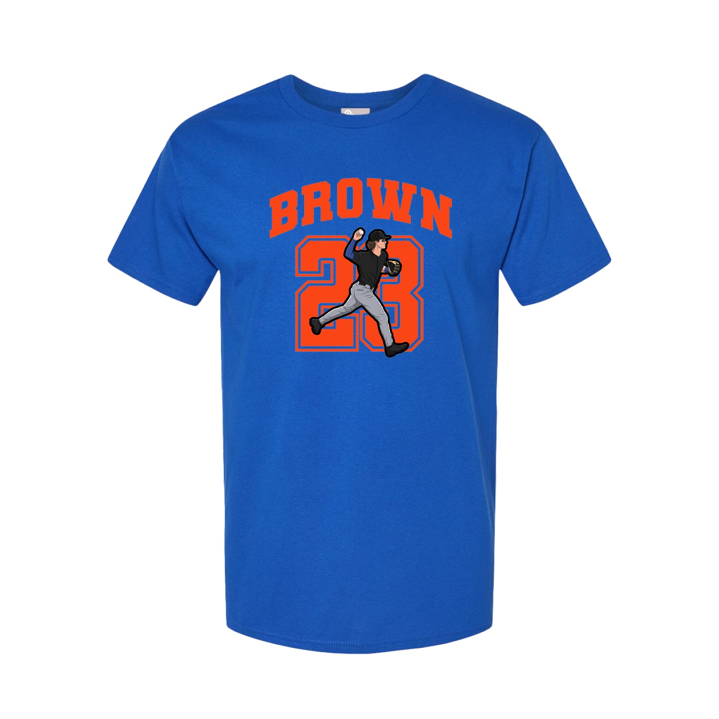 Youth Tee — Number in Royal