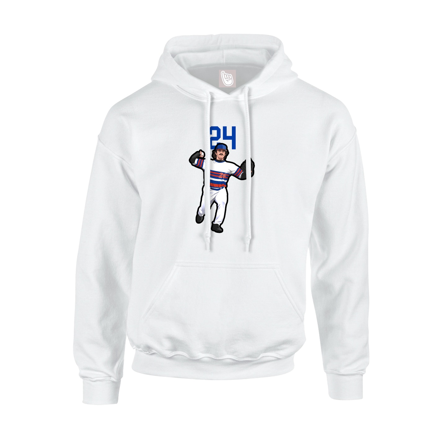 Youth Hoodie — Number Top in White