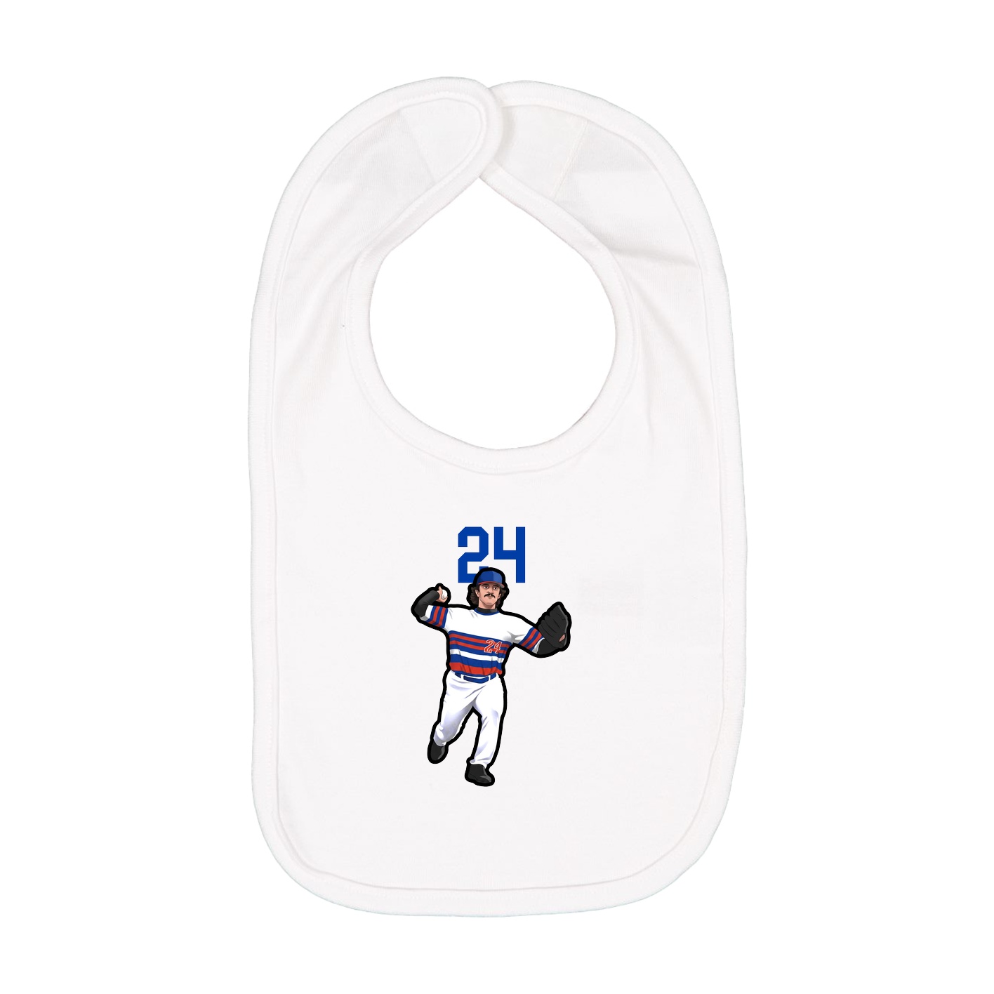 Infant Bib — Number Top in White