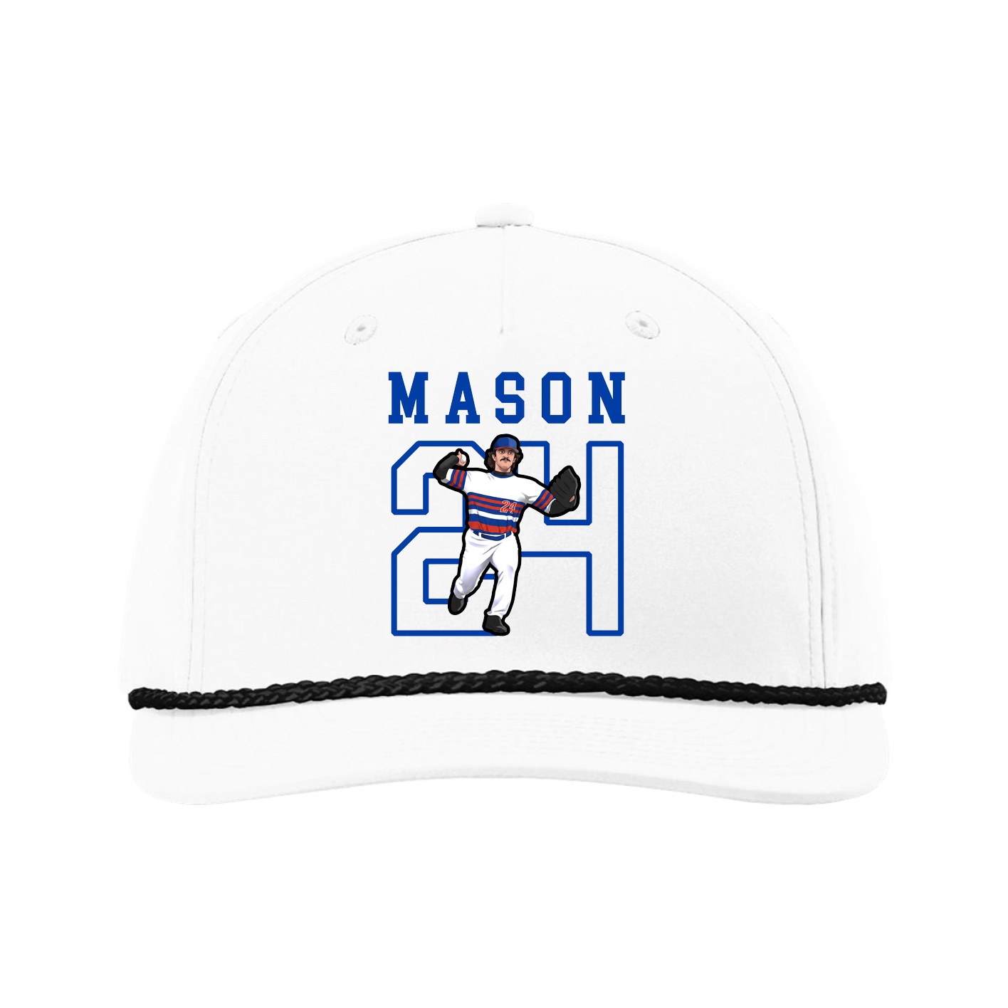 Five-Panel Classic Rope Cap — Shirsey in White