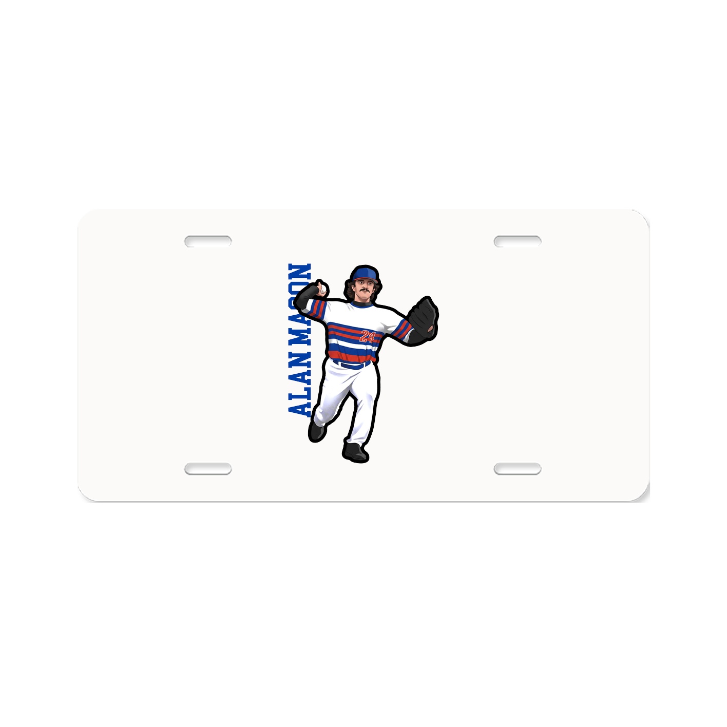 License Plate — Name Vertical in Classic