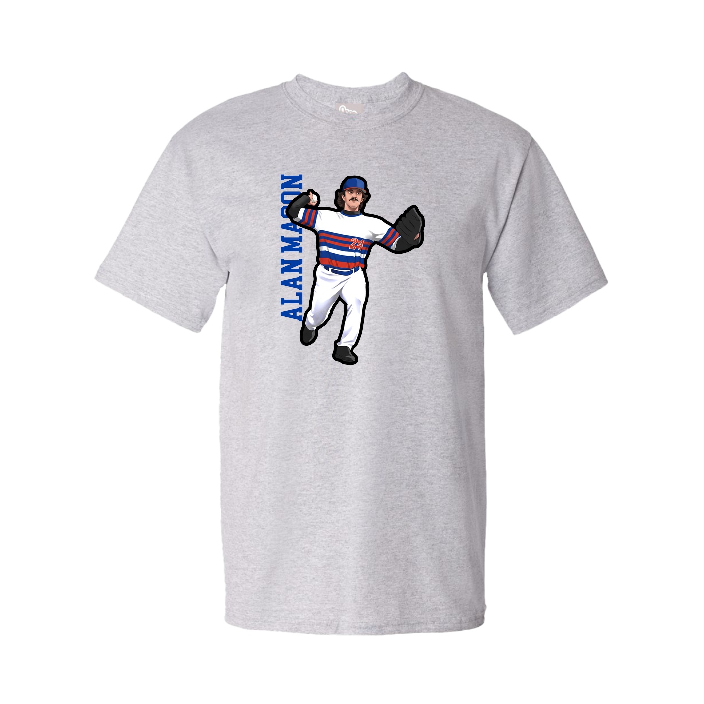 Youth Tee — Name Vertical in Grey