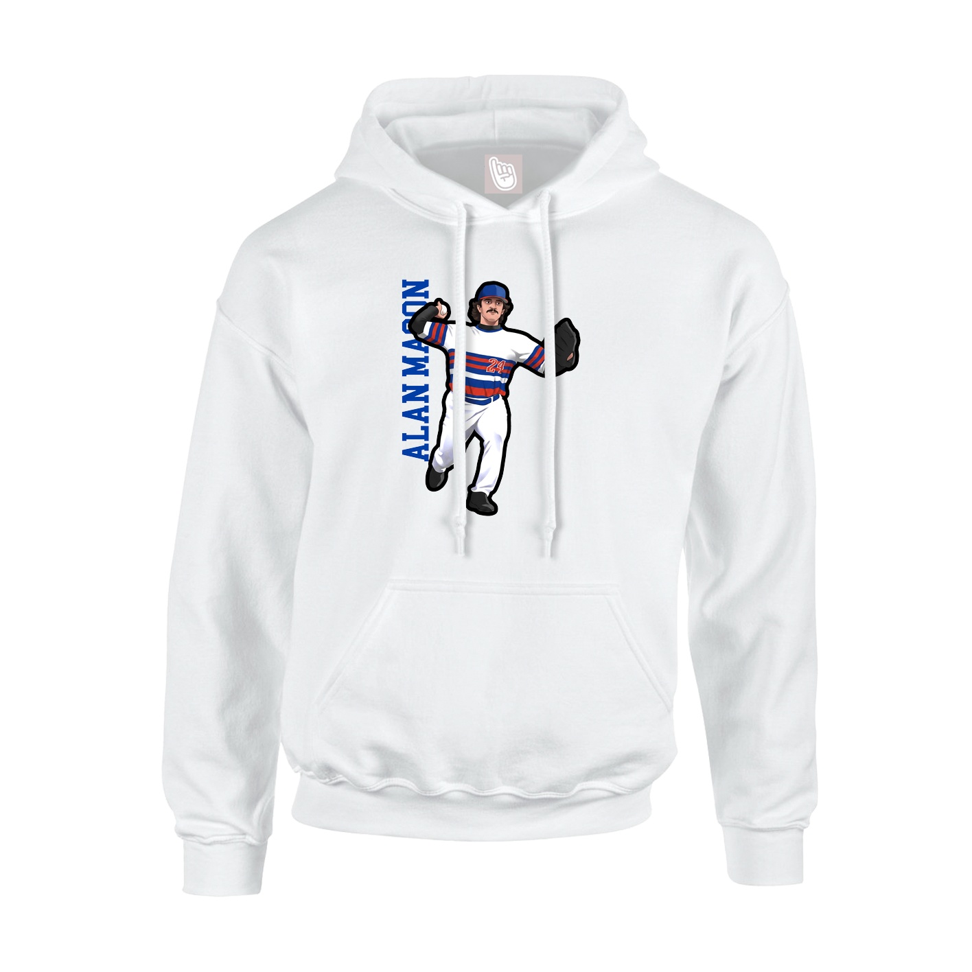Hoodie — Name Vertical in White