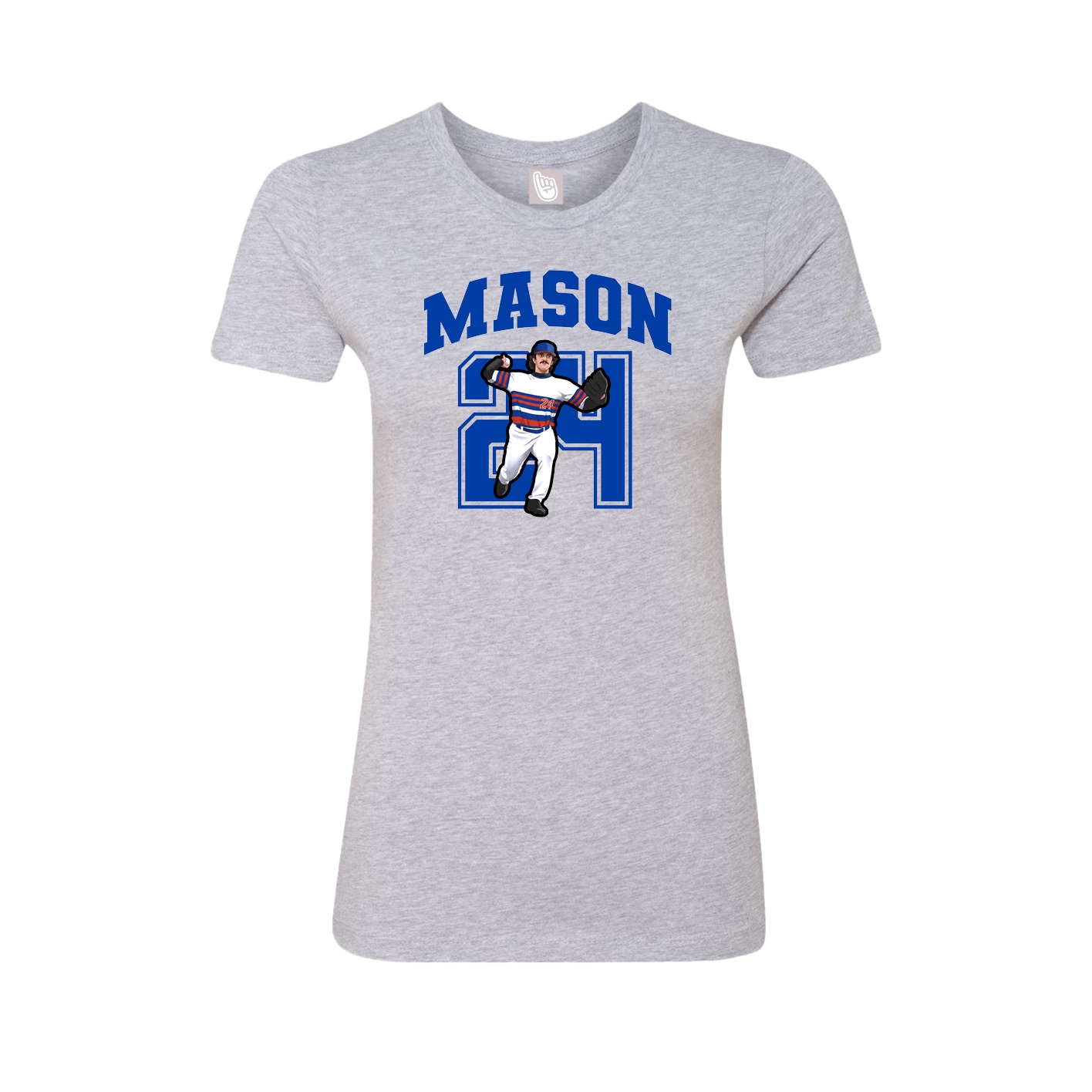 Fitted Women's Tee — Number in Grey
