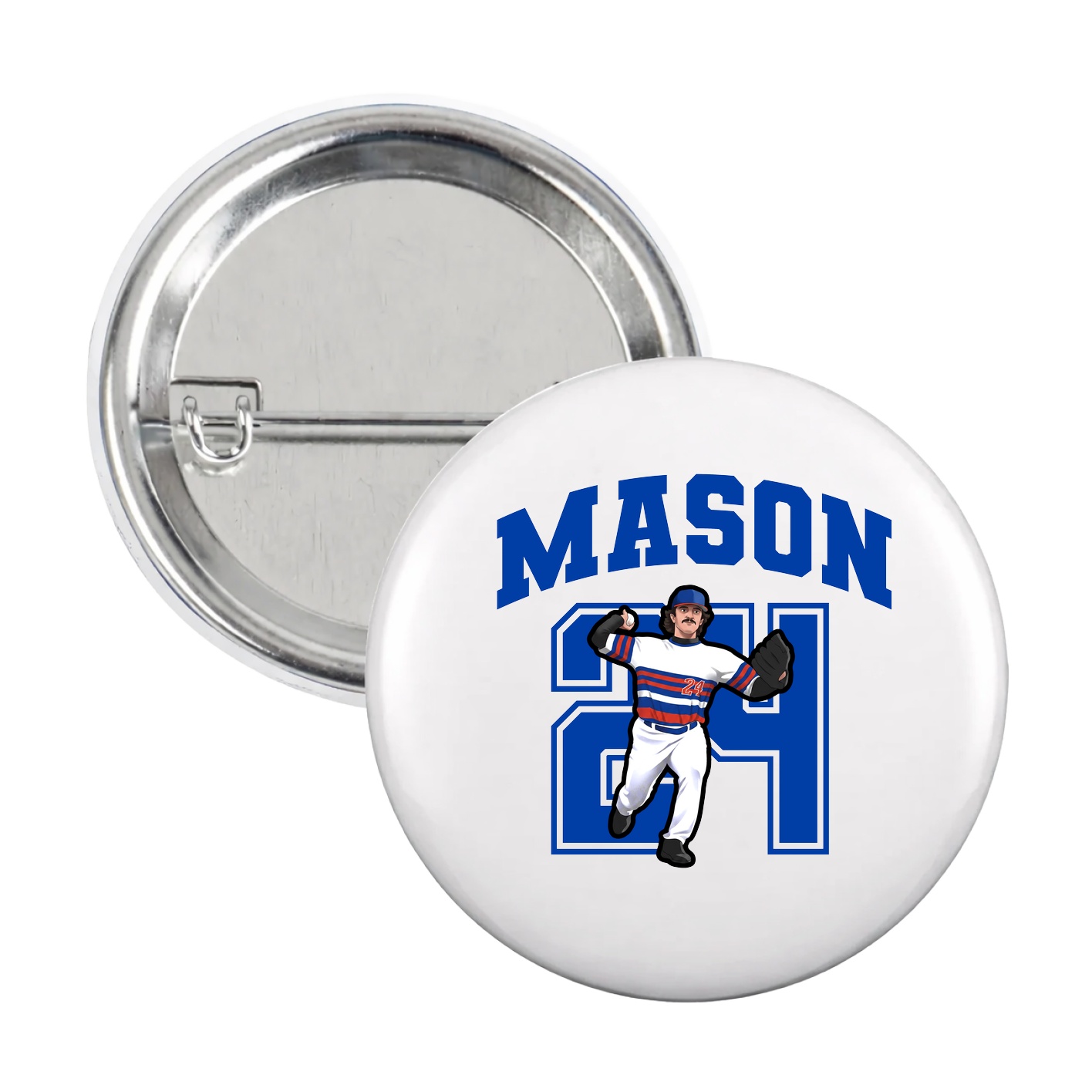 Game Day Button — Number in White