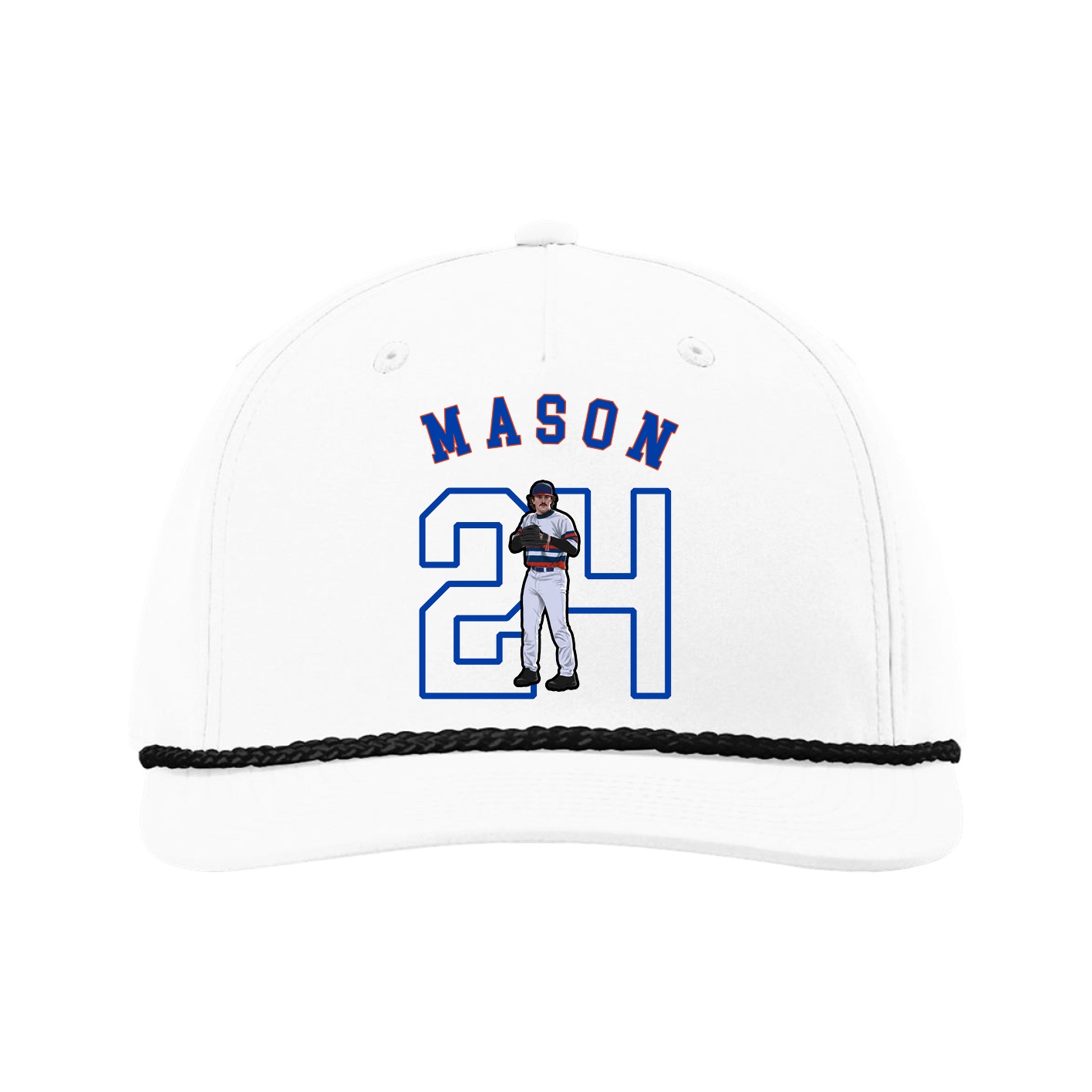 Five-Panel Classic Rope Cap — Shirsey Arch in White