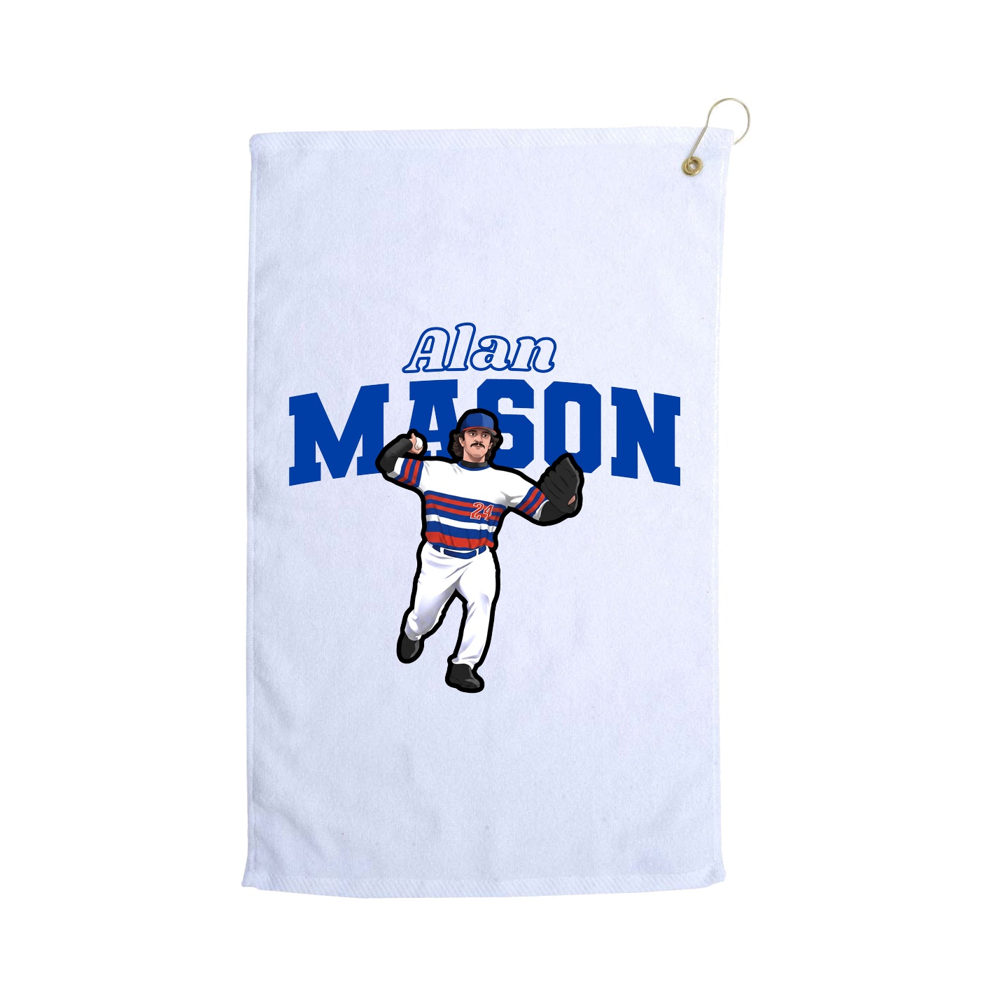 Golf Towel — Name Arch in White