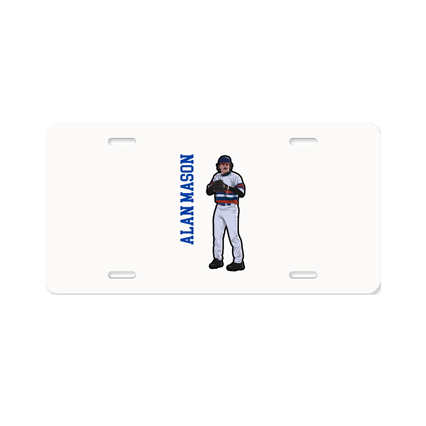 License Plate — Name Vertical in Classic