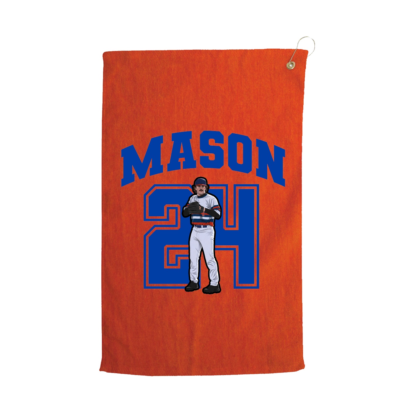 Golf Towel — Number in Orange