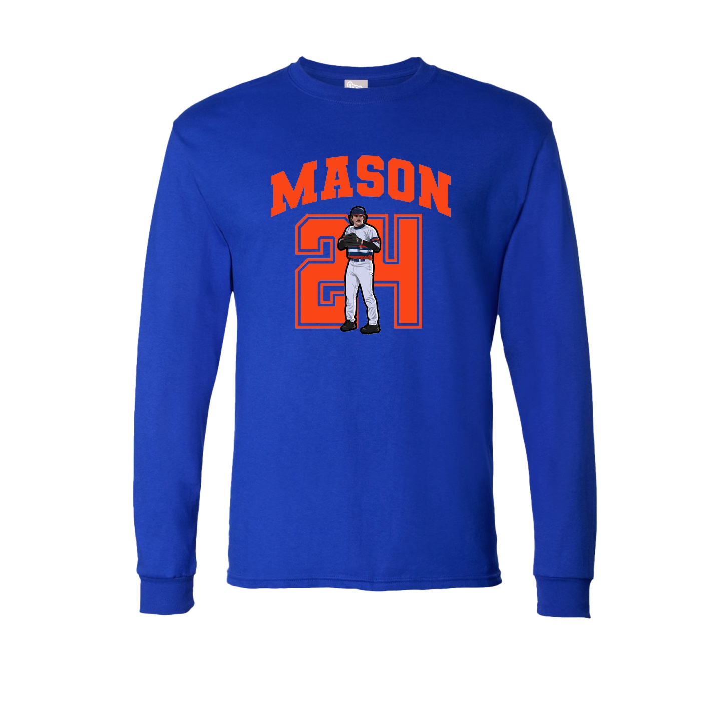 Long Sleeve Tee — Number in Royal