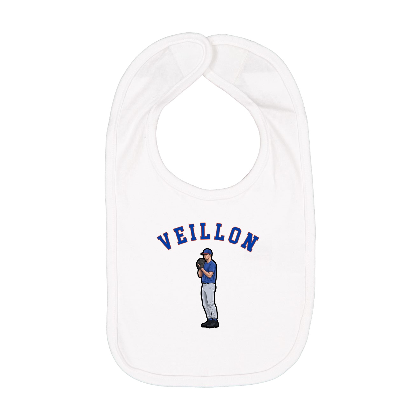 Infant Bib — Shirsey Arch in White