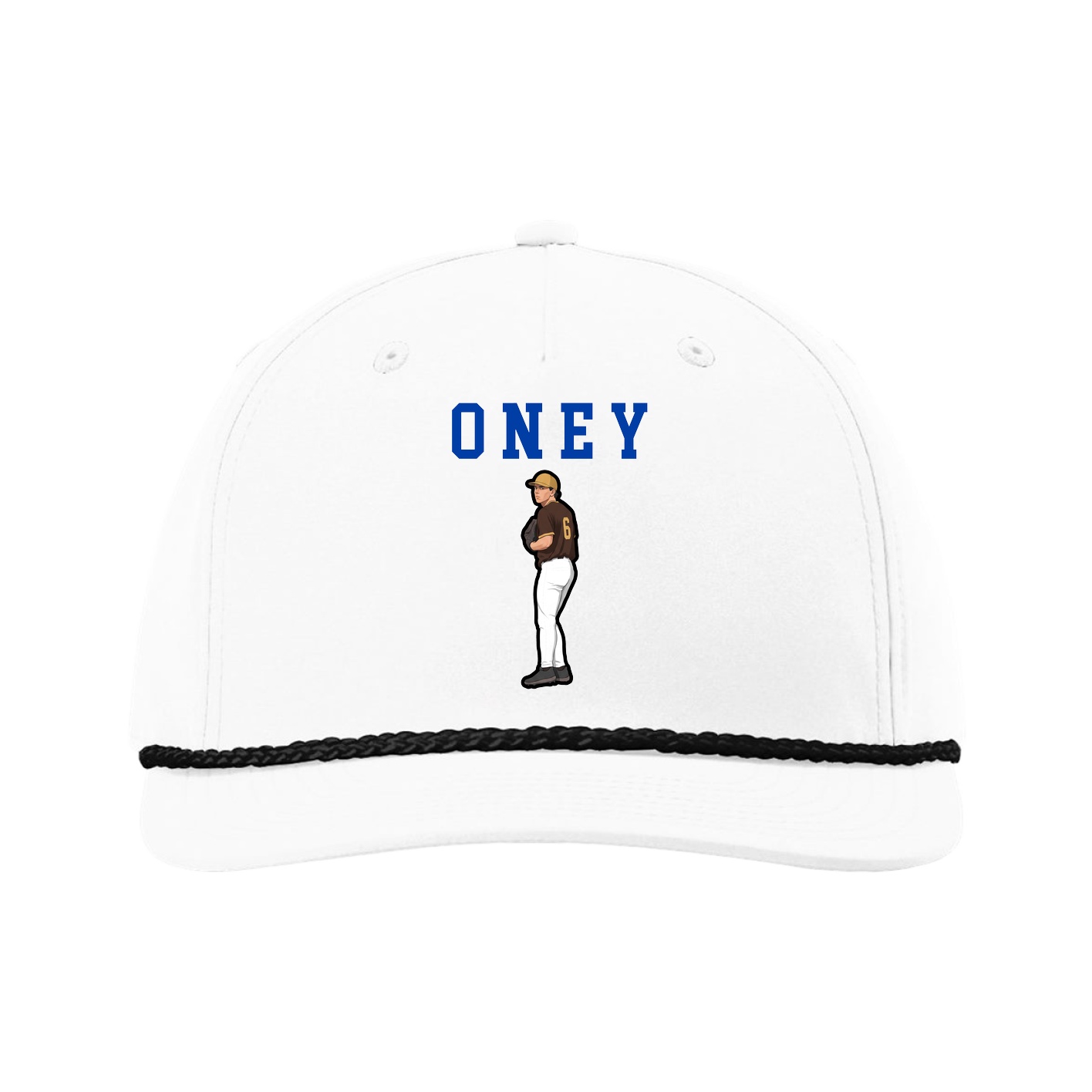Five-Panel Classic Rope Cap — Shirsey in White