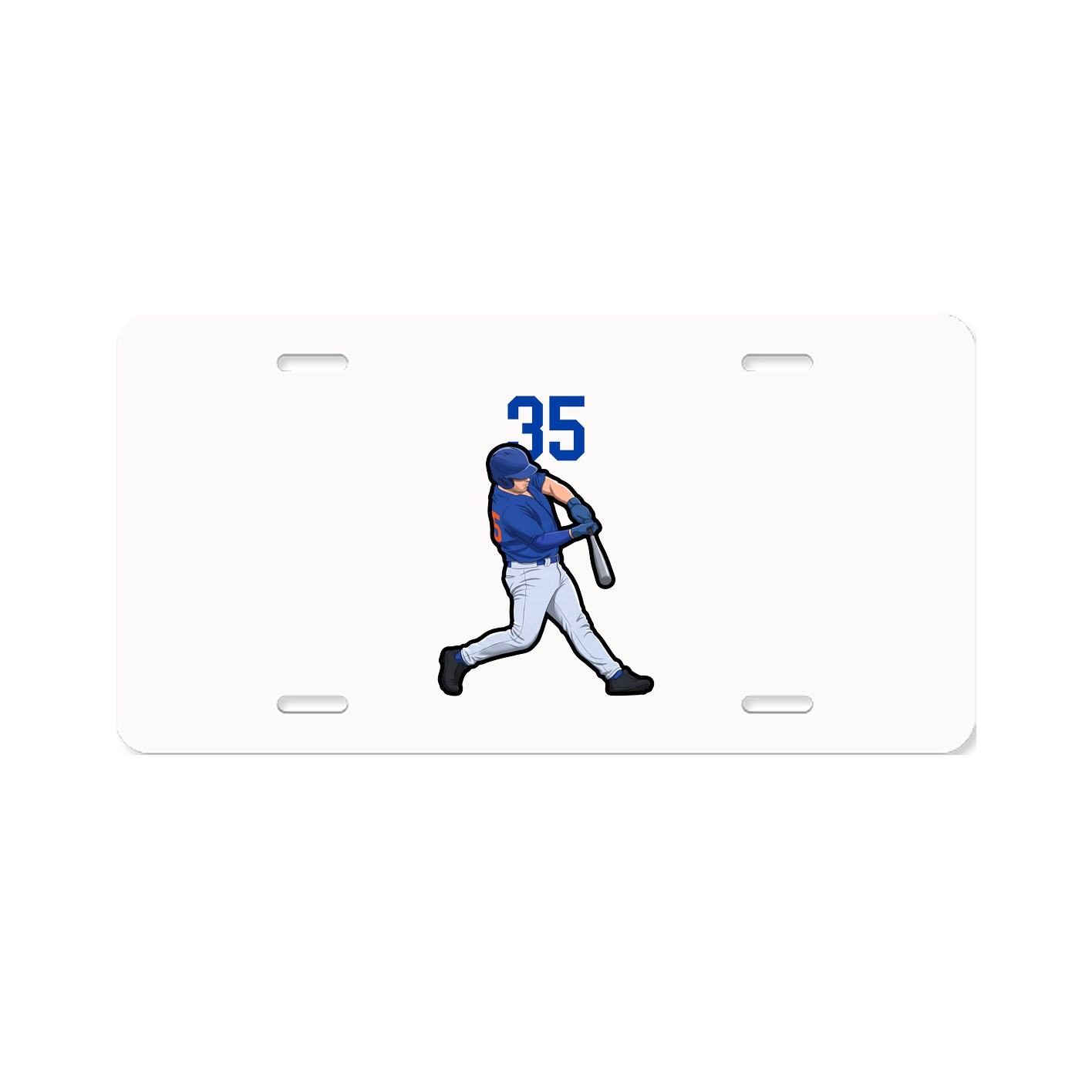 License Plate — Number Top in Classic