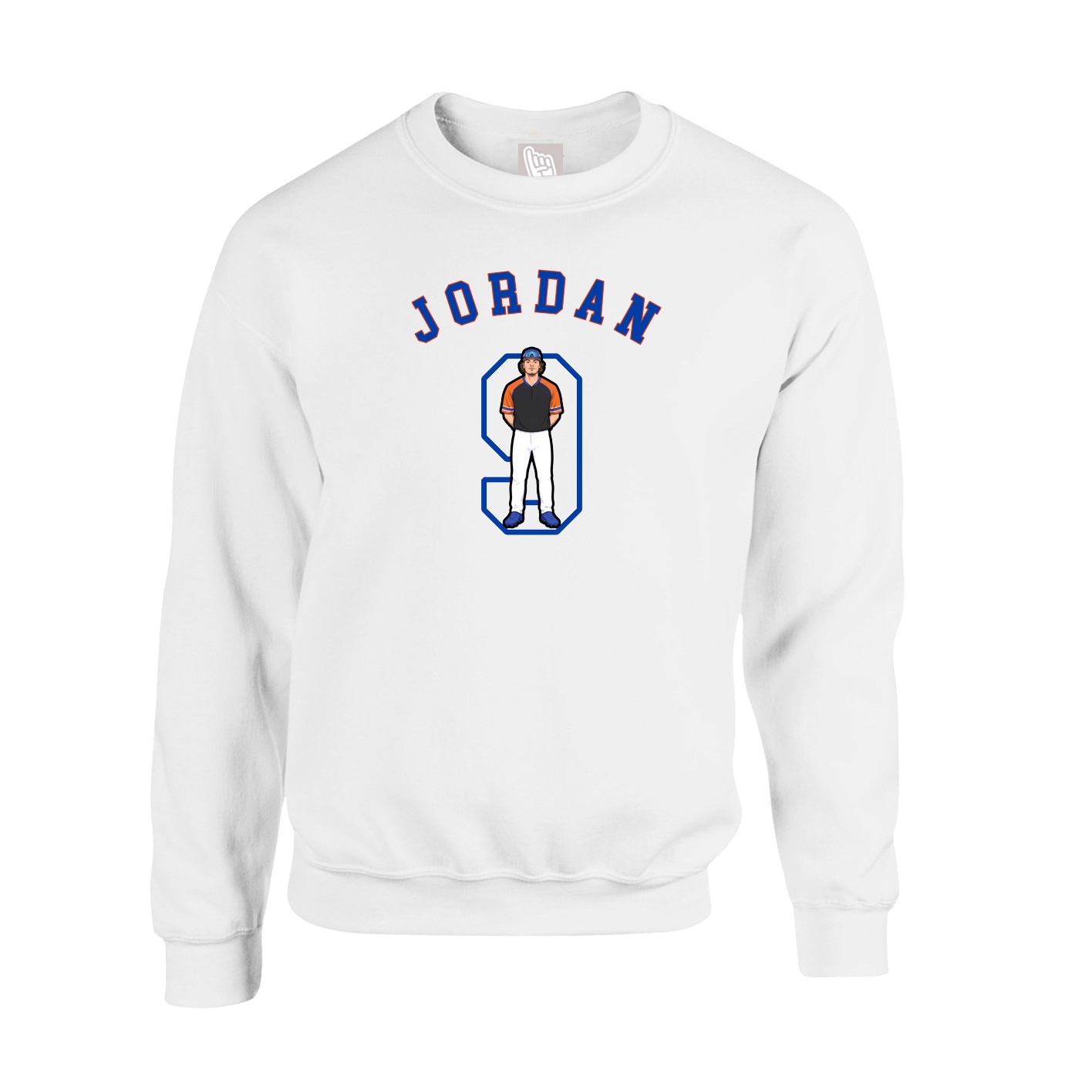 Fleece Crew — Shirsey Arch in White