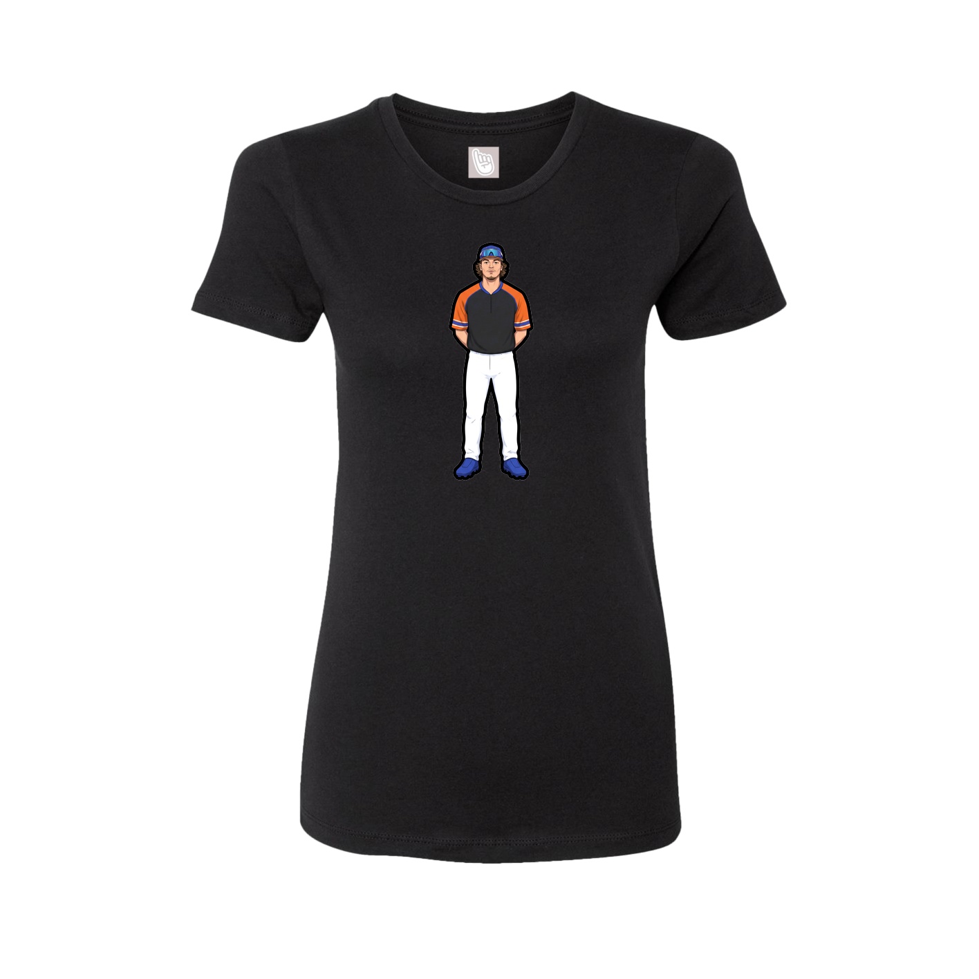 Womens Tee — Name Vertical in Black
