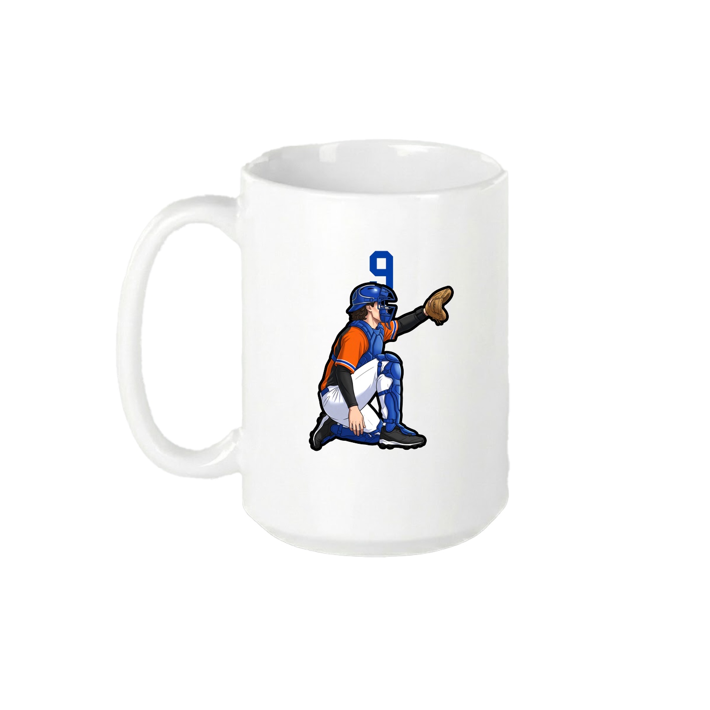 15oz Coffee Mug — Number Top in White