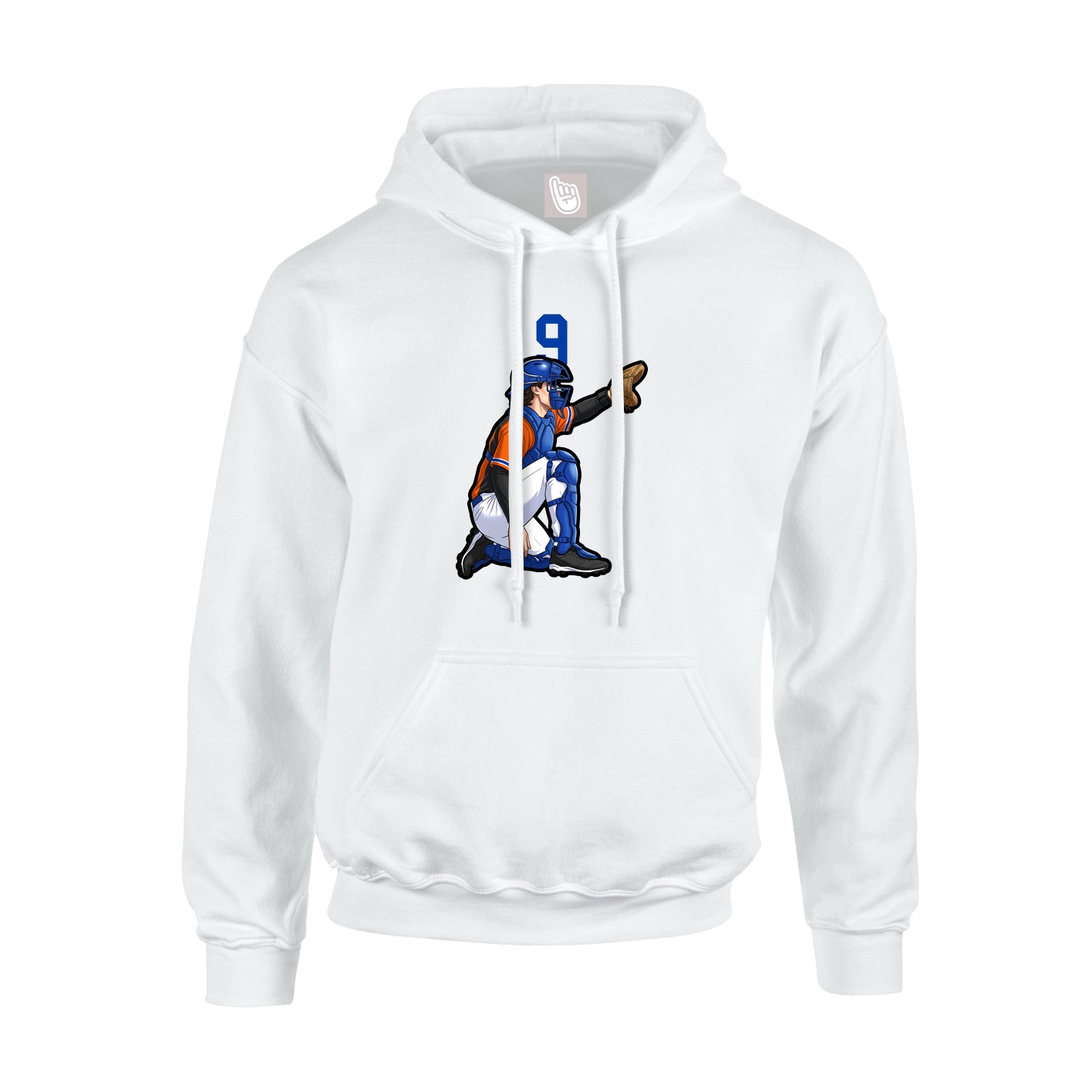 Youth Hoodie — Number Top in White