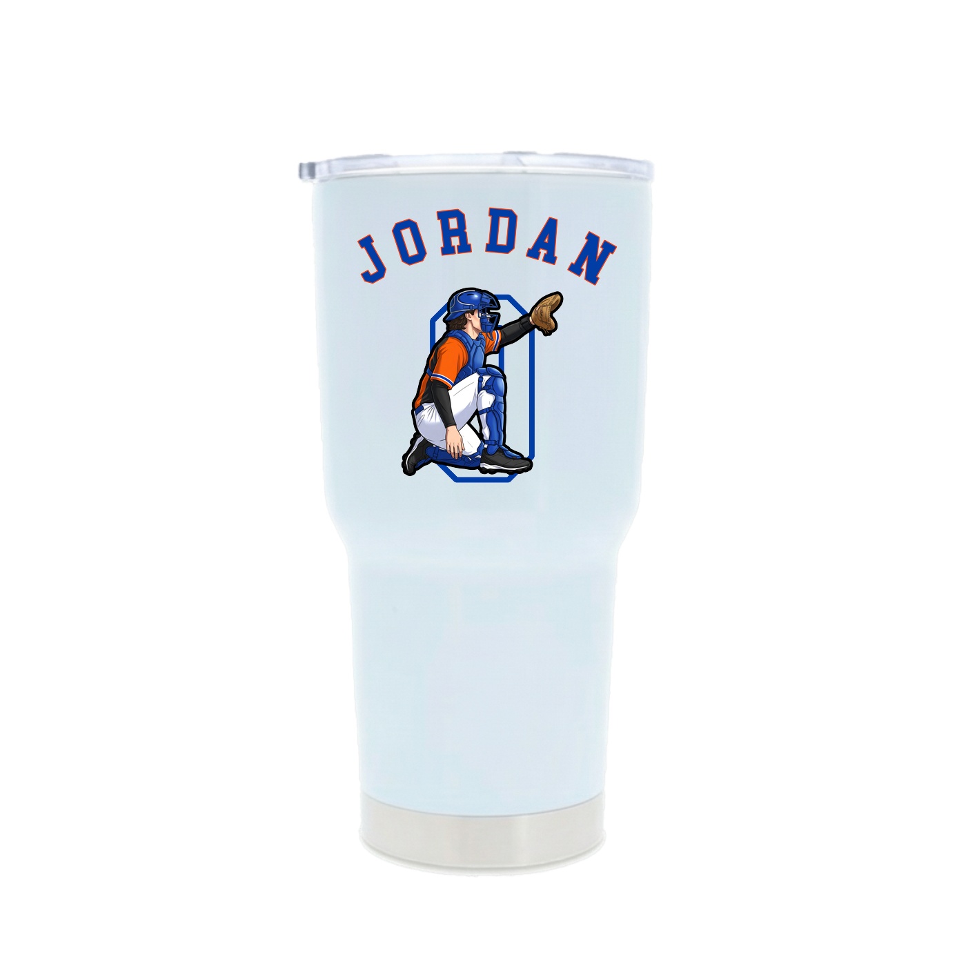 30oz Stainless Steel Tumbler — Shirsey Arch in White
