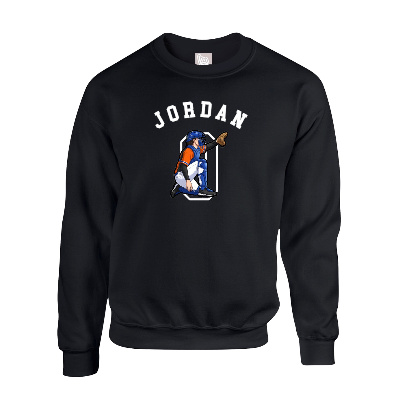 Fleece Crew — Shirsey Arch in Black