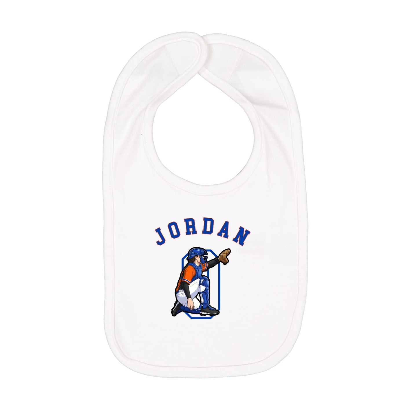 Infant Bib — Shirsey Arch in White