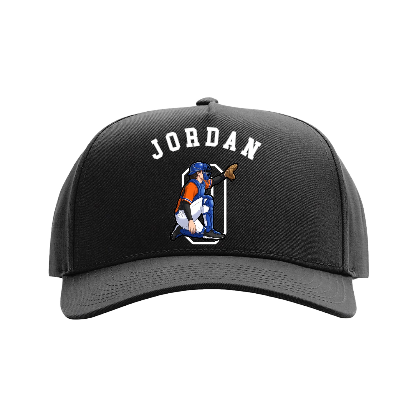 Full Fabric Five-Panel Champ Cap — Shirsey Arch in Black