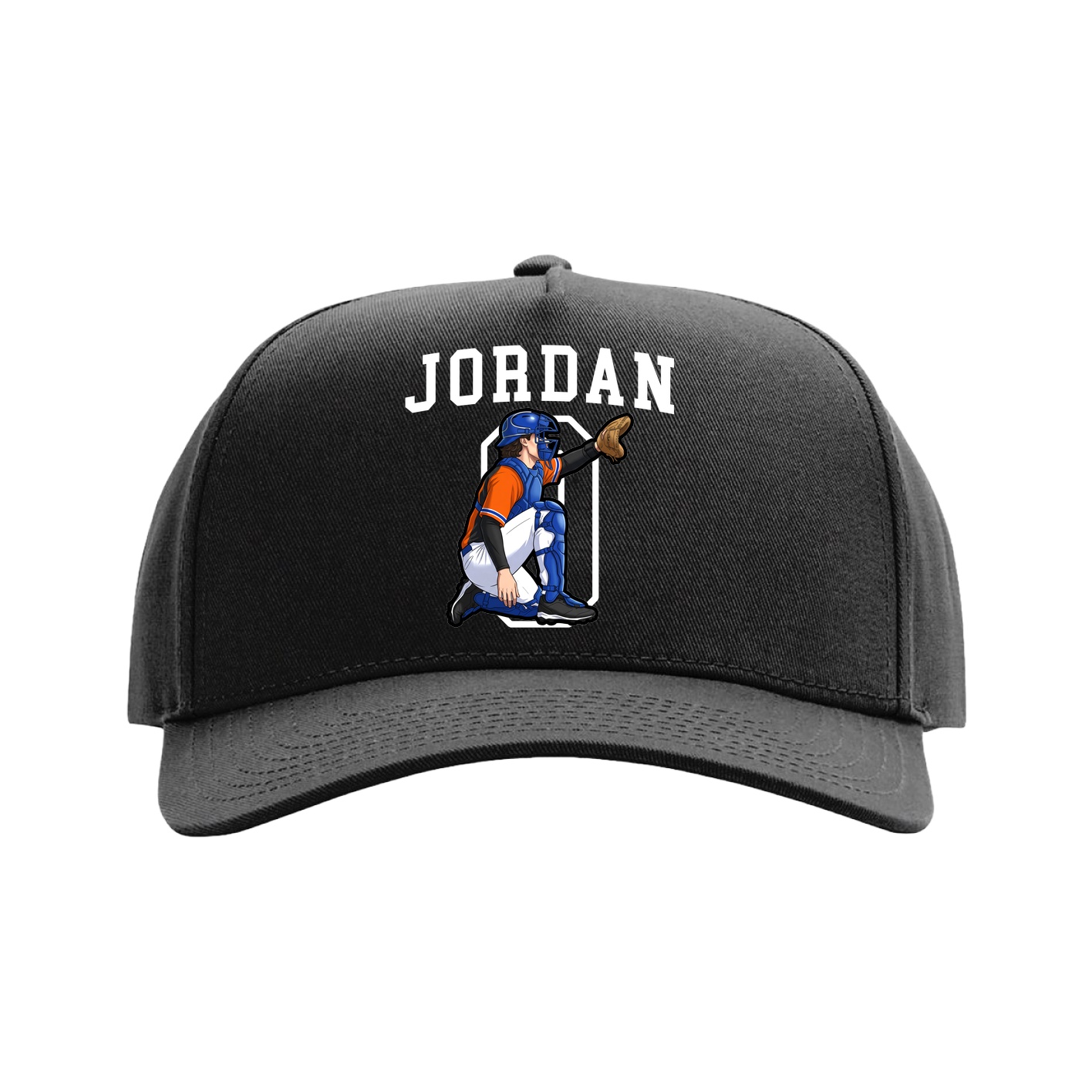 Full Fabric Five-Panel Champ Cap — Shirsey in Black