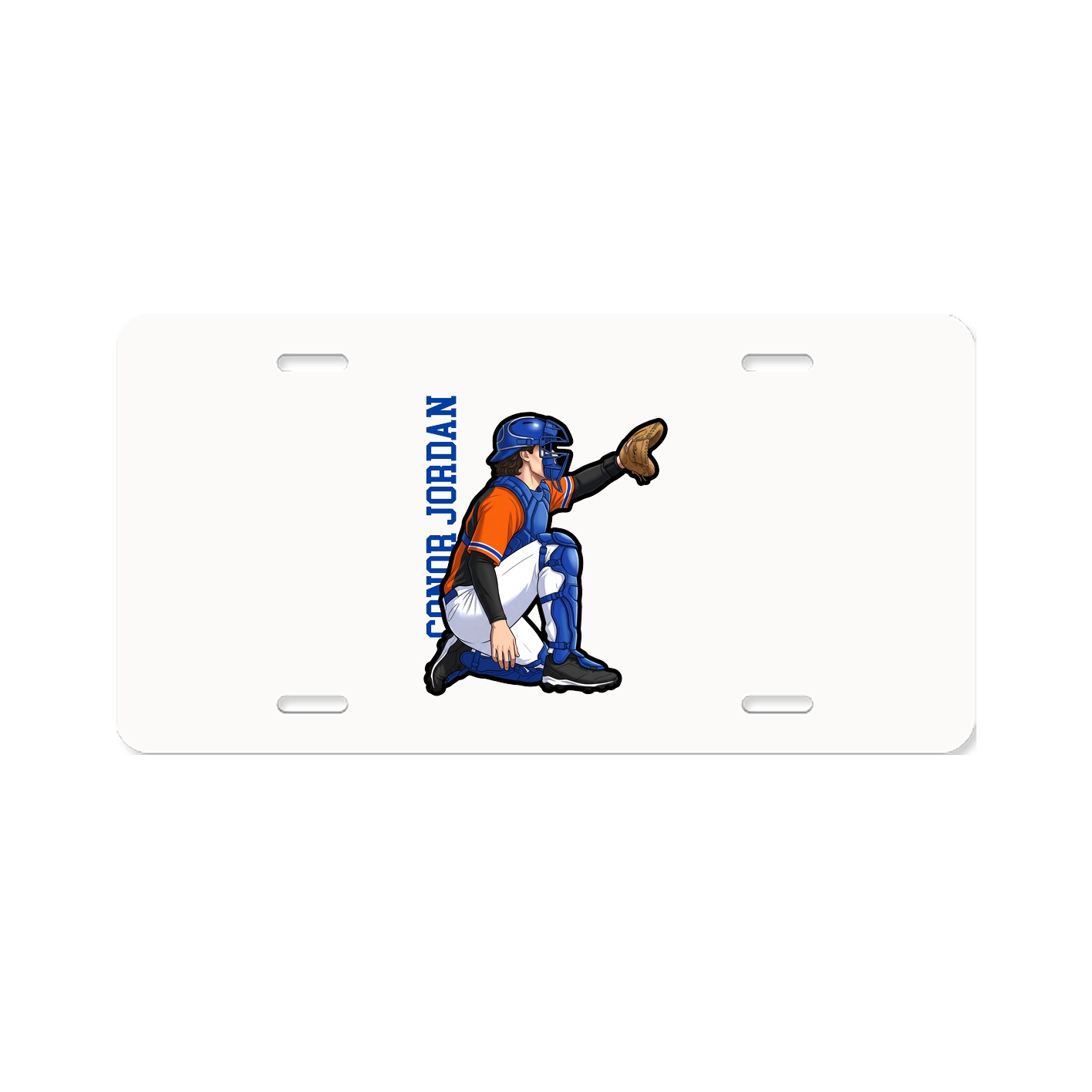 License Plate — Name Vertical in Classic