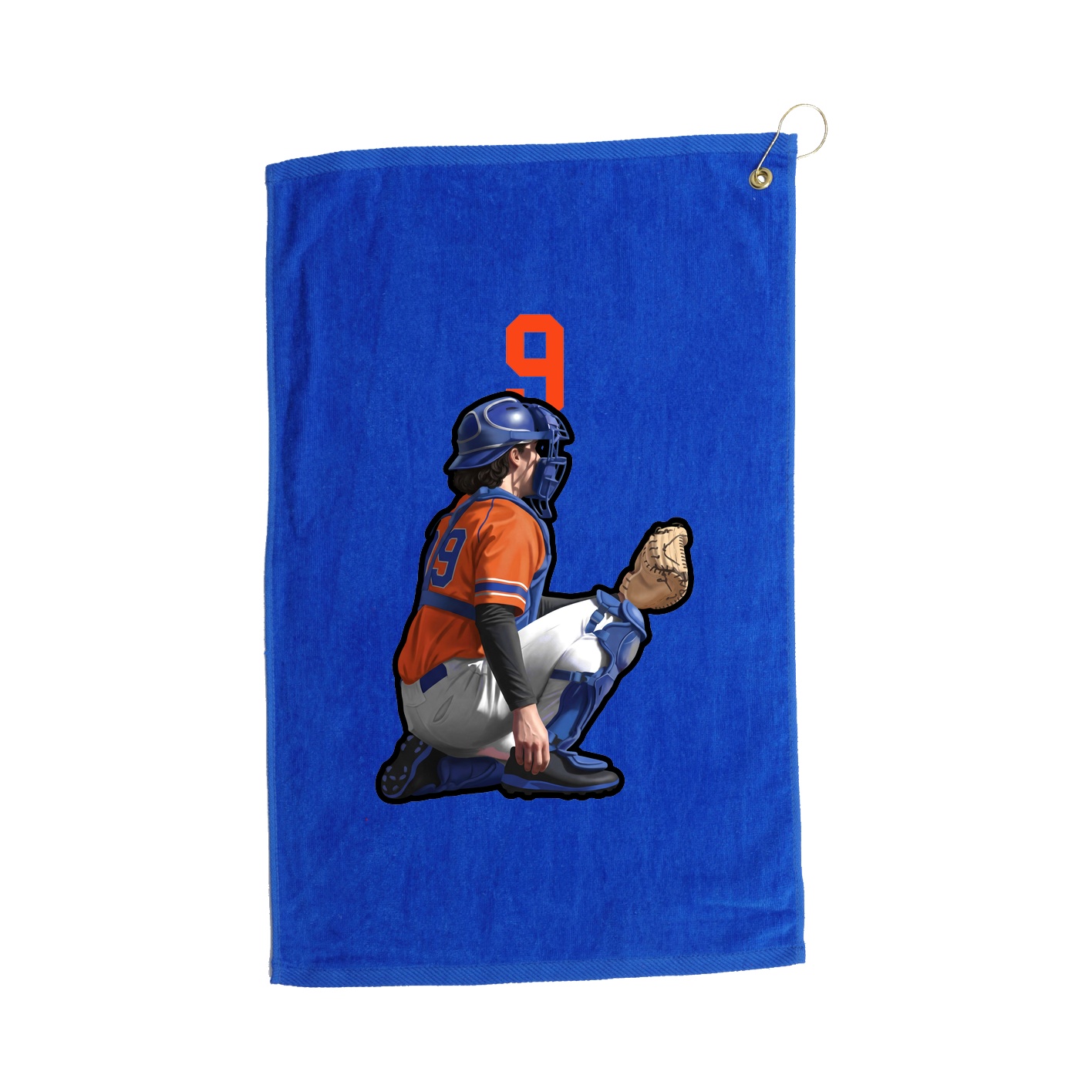 Golf Towel — Number Top in Royal