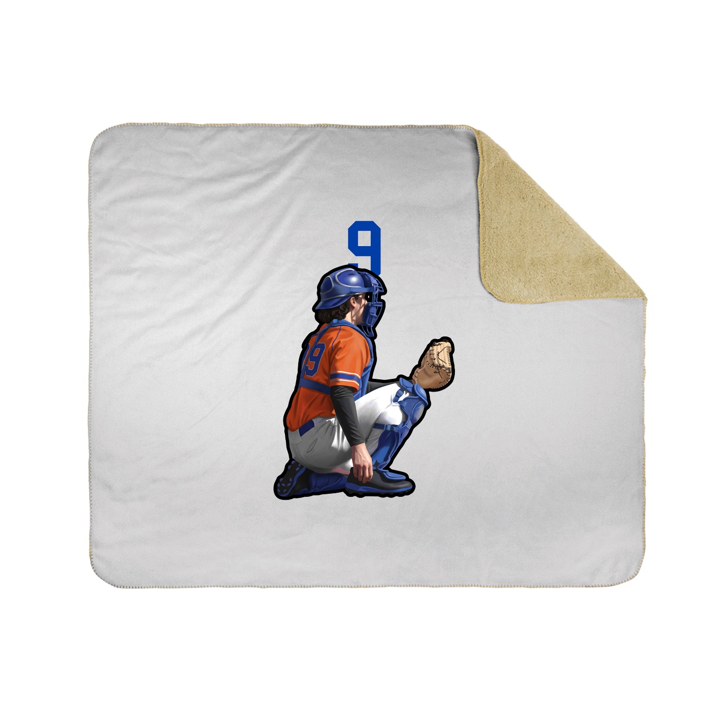 Throw Blanket — Number Top in White