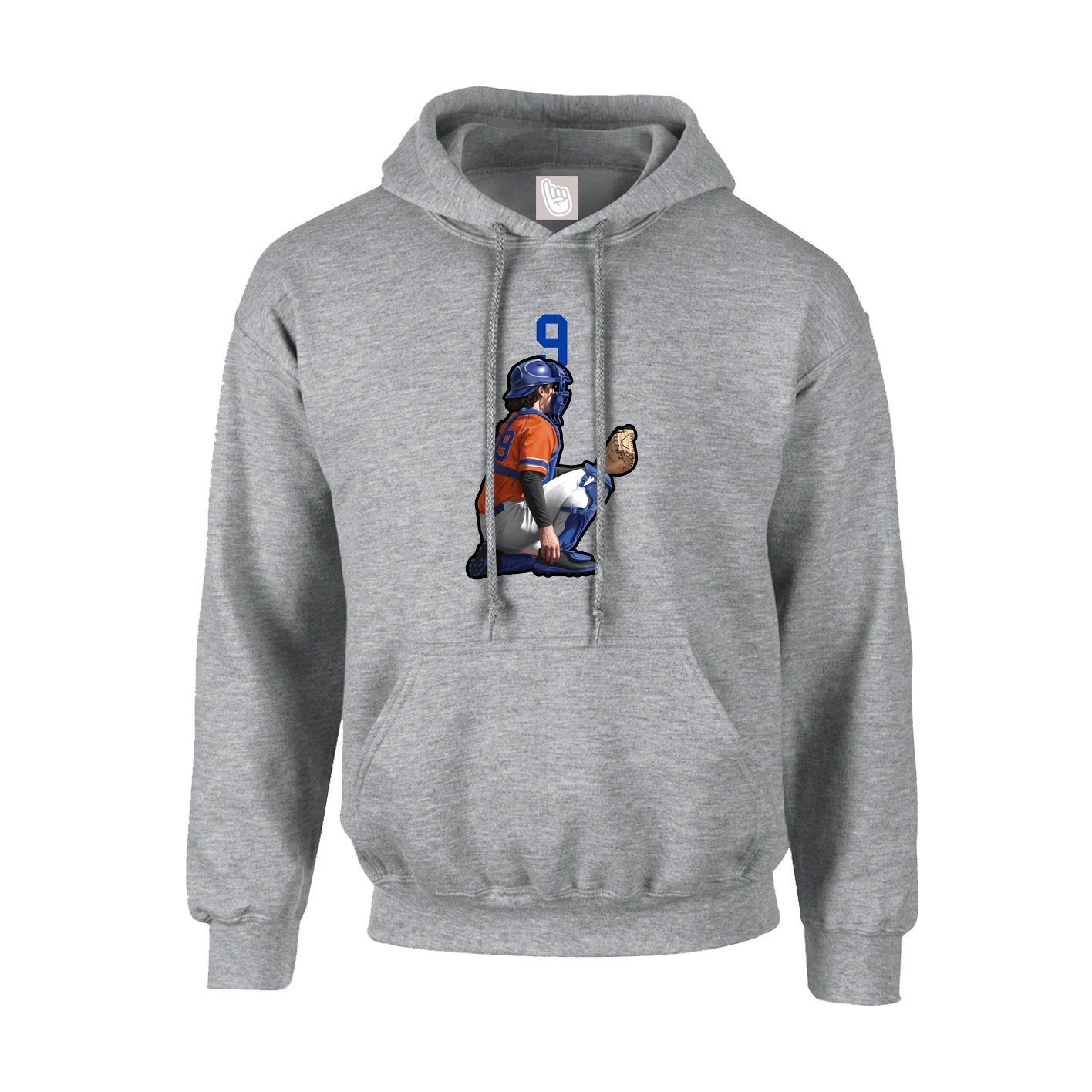 Youth Hoodie — Number Top in Grey