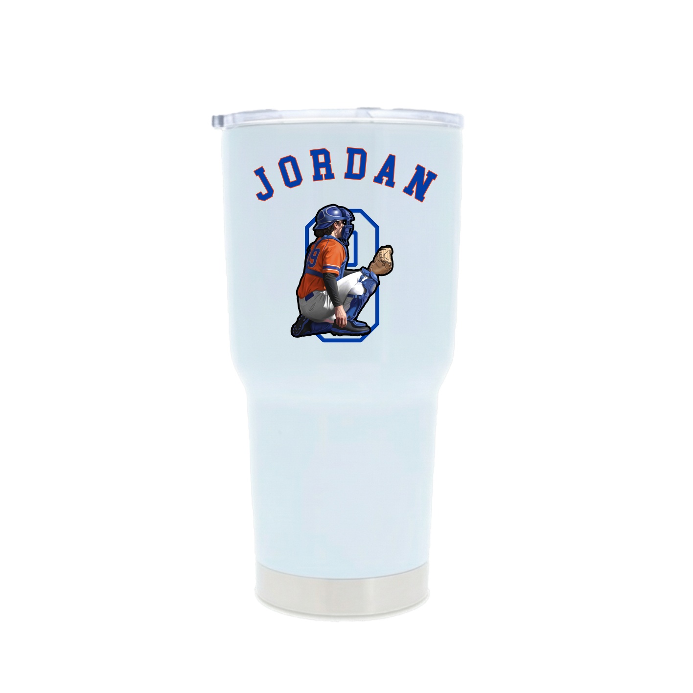 30oz Stainless Steel Tumbler — Shirsey Arch in White