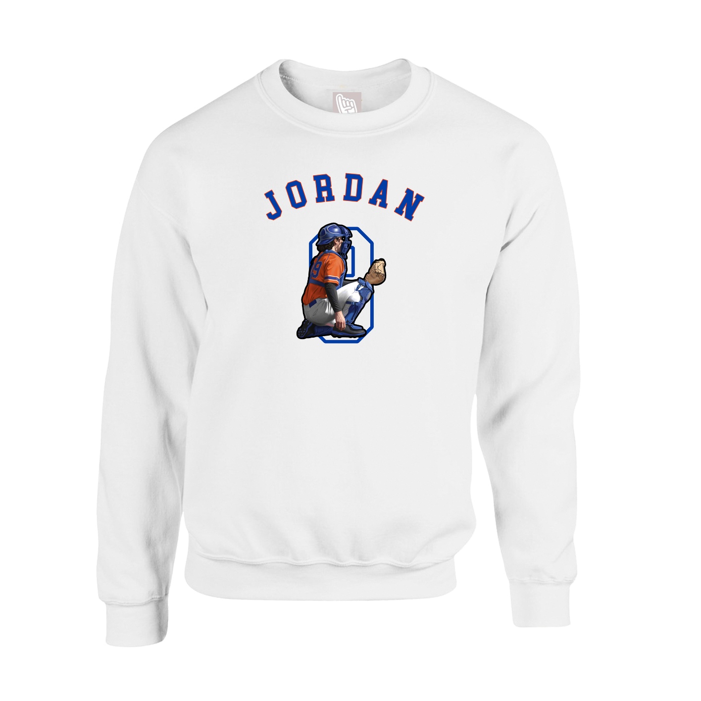 Fleece Crew — Shirsey Arch in White