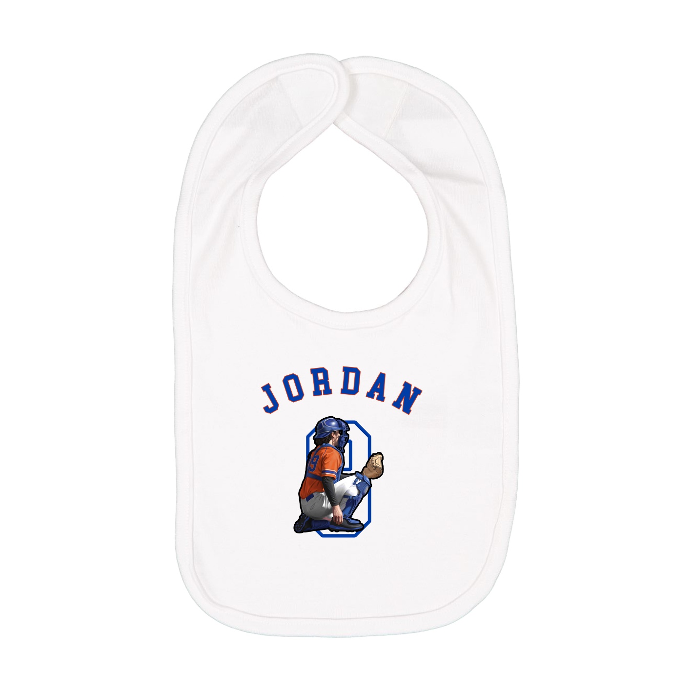 Infant Bib — Shirsey Arch in White