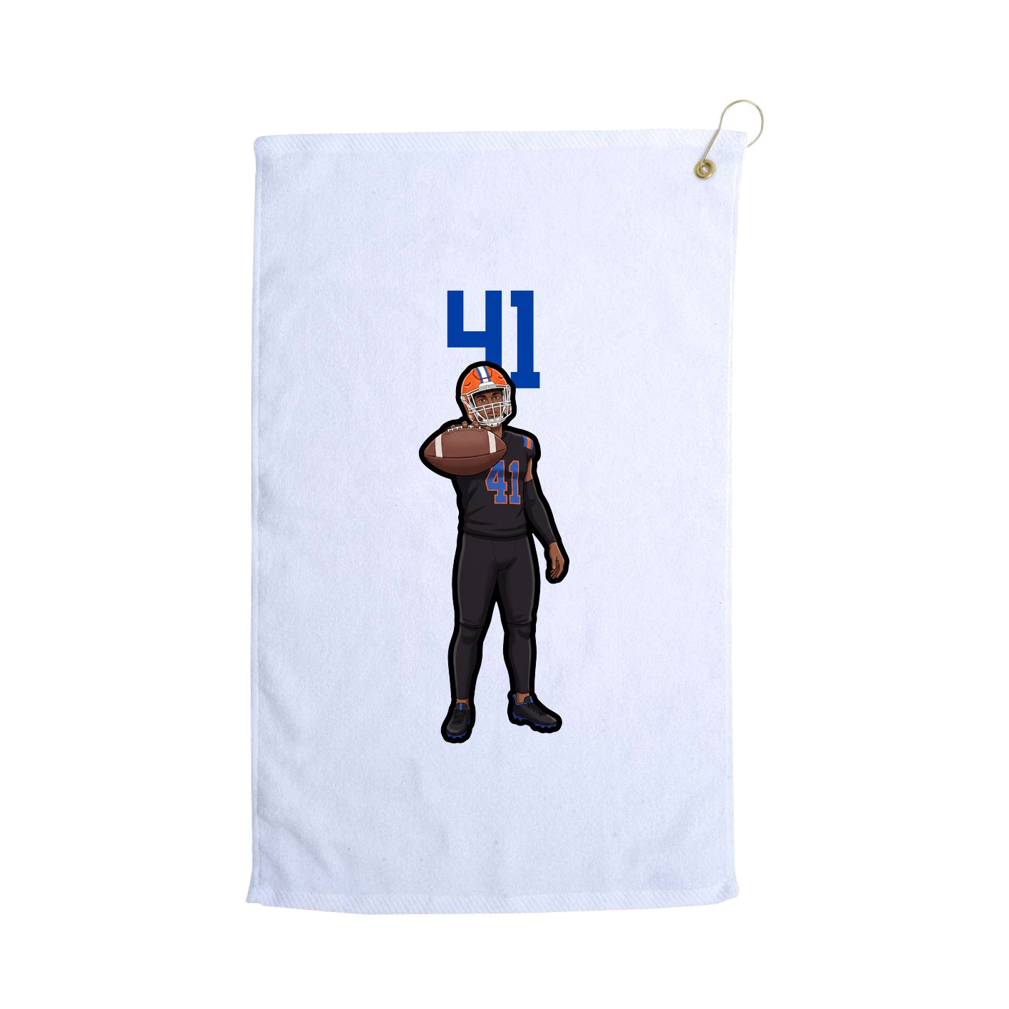 Golf Towel — Number Top in White