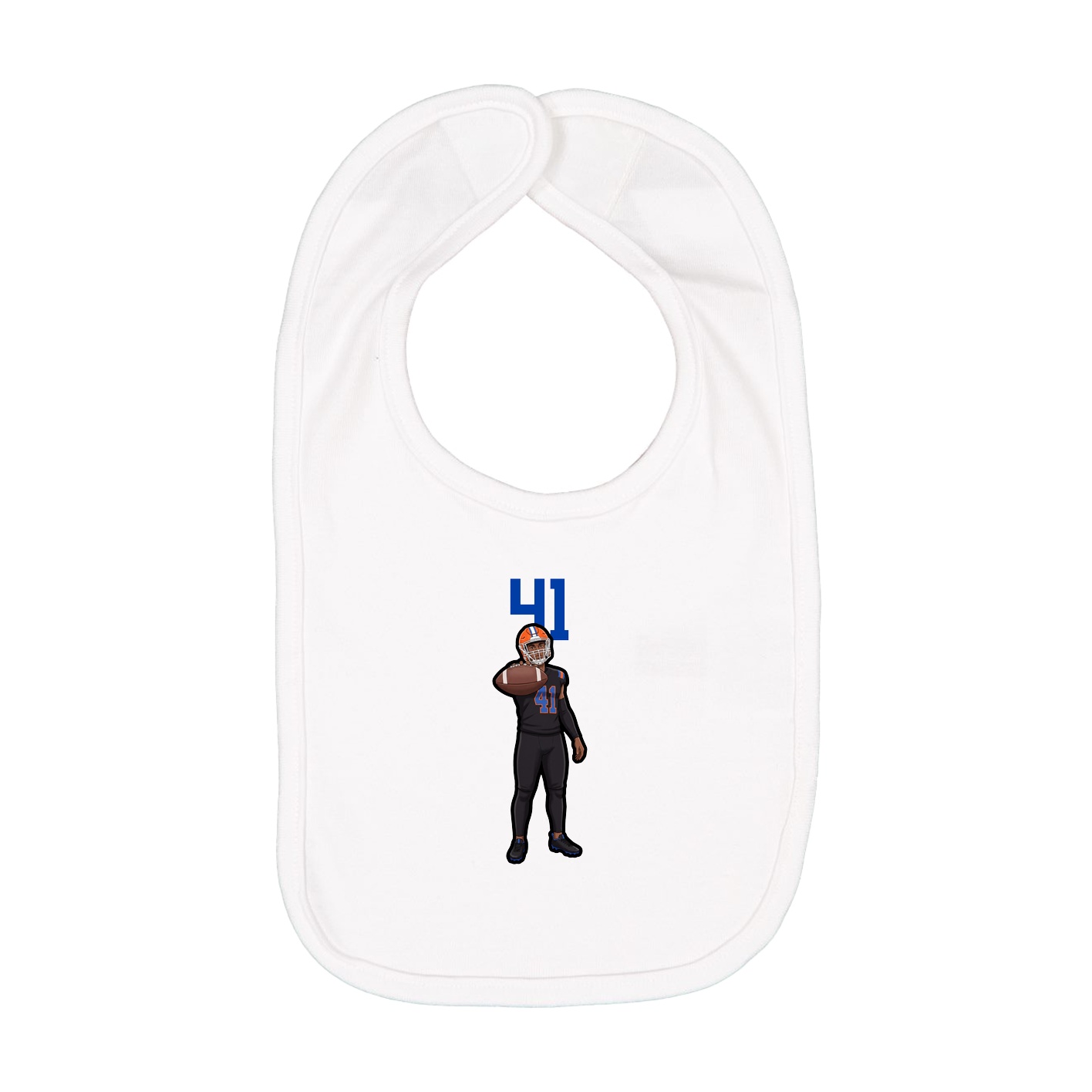 Infant Bib — Number Top in White